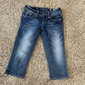 Miss Me Dark Blue Cropped Jeans